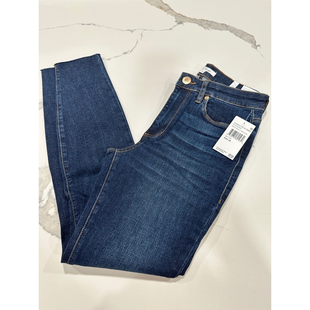 STS Blue Ellie Ankle Skinny Jeans Dark Wash High Rise Raw Hem Size 26 EP1610JM1R